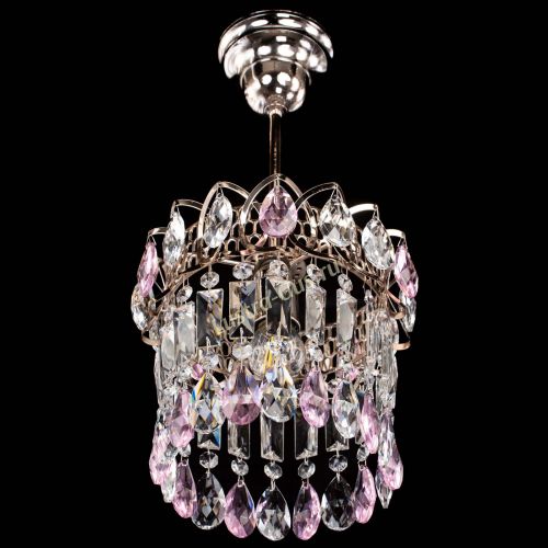 Люстра Астра пластинка №1 розовая в Симферополе Гусь Хрустальный