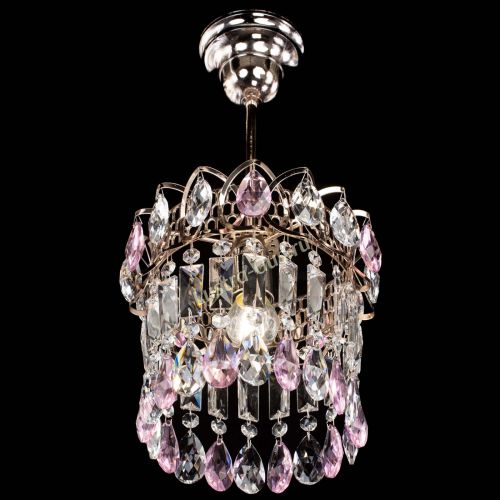 Люстра Астра пластинка №1 розовая в Симферополе Гусь Хрустальный