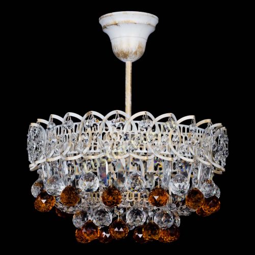 Люстра Астра шар №1 Чайная белая в Симферополе Гусь Хрустальный