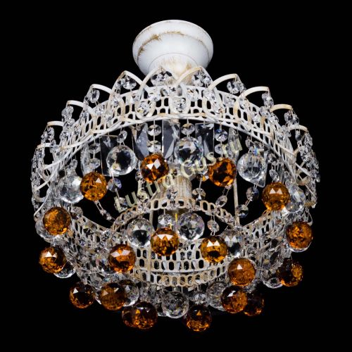 Люстра Астра шар №1 Чайная белая в Симферополе Гусь Хрустальный