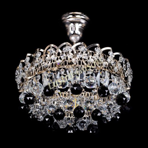 Люстра Астра шар черная 1 лампа в Симферополе Гусь Хрустальный