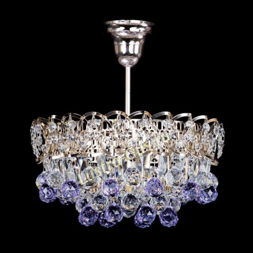 Люстра Астра шар фиолетовая 1 лампа в Симферополе Гусь Хрустальный