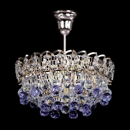 Люстра Астра шар фиолетовая 1 лампа в Симферополе Гусь Хрустальный
