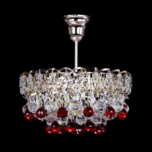 Люстра Астра шар красная 1 лампа в Симферополе Гусь Хрустальный