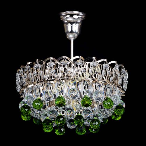 Люстра Астра шар зеленая 1 лампа в Симферополе Гусь Хрустальный