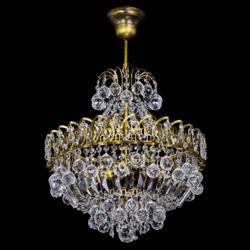 Люстра Астра шар с подвесом под бронзу в Симферополе Гусь Хрустальный