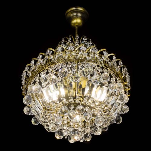 Люстра Астра шар с подвесом под бронзу в Симферополе Гусь Хрустальный