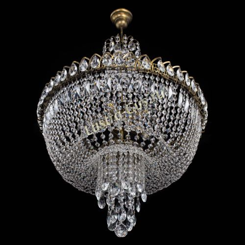 Люстра Астра Водопад №5 с подвесом под бронзу в Симферополе Гусь Хрустальный