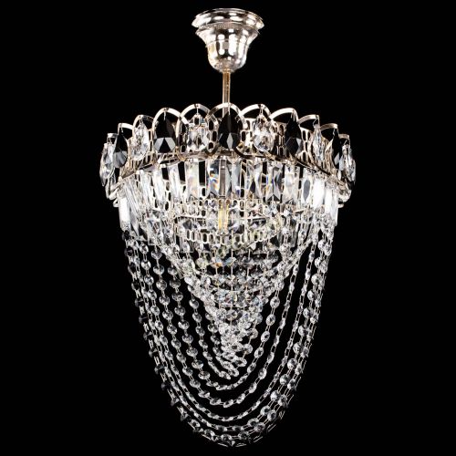 Люстра Астра Водоворот с подвесом №1 черная в Симферополе Гусь Хрустальный