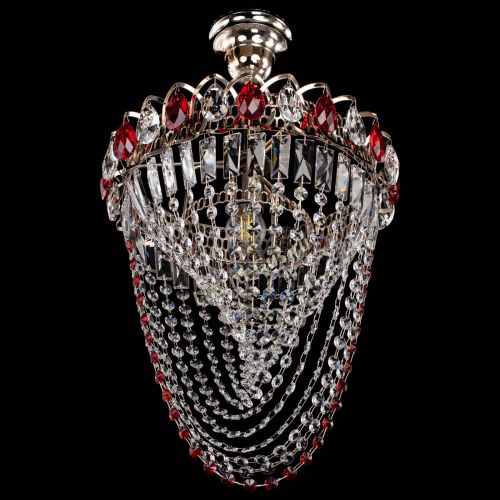 Люстра Астра Водоворот с подвесом №1 красная в Симферополе Гусь Хрустальный