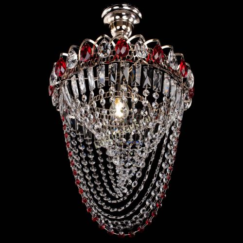 Люстра Астра Водоворот с подвесом №1 красная в Симферополе Гусь Хрустальный