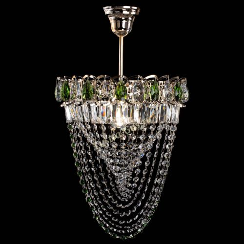 Люстра Астра Водоворот с подвесом №1 зеленая в Симферополе Гусь Хрустальный