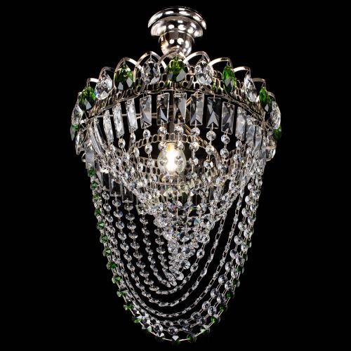Люстра Астра Водоворот с подвесом №1 зеленая в Симферополе Гусь Хрустальный
