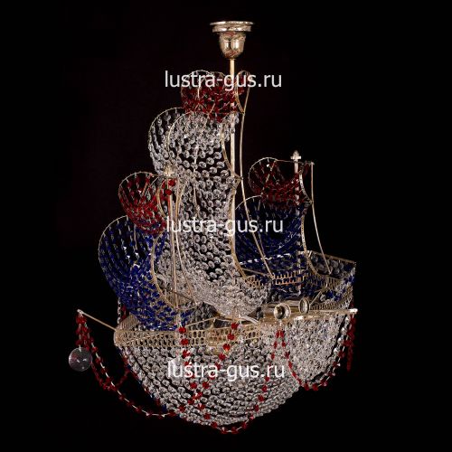 Люстра Черная Жемчужина красная в Симферополе Гусь Хрустальный