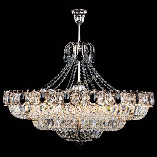 Люстра Двойное кольцо пластинка с подвесом Черная в Симферополе Гусь Хрустальный