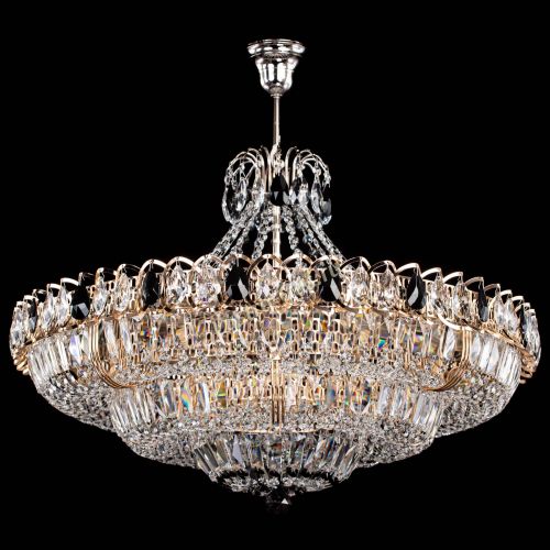 Люстра Двойное кольцо пластинка с подвесом Черная в Симферополе Гусь Хрустальный