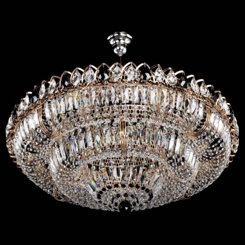 Люстра Двойное кольцо пластинка с подвесом Черная в Симферополе Гусь Хрустальный