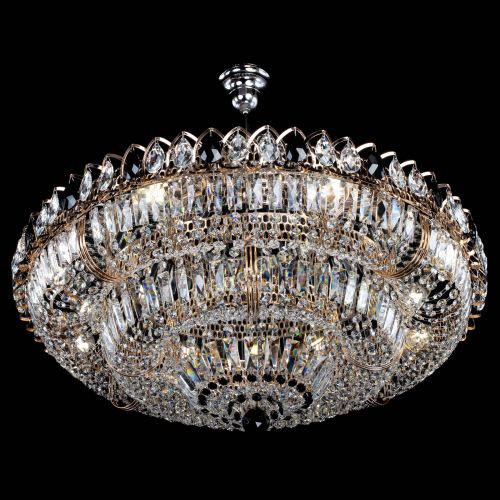 Люстра Двойное кольцо пластинка с подвесом Черная в Симферополе Гусь Хрустальный