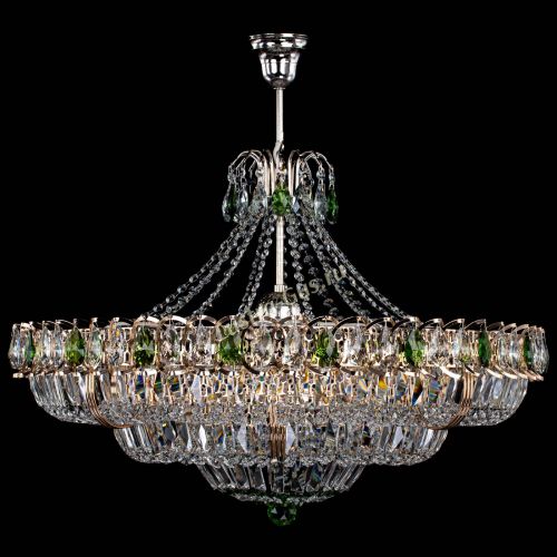 Люстра Двойное кольцо пластинка с подвесом Зеленая в Симферополе Гусь Хрустальный