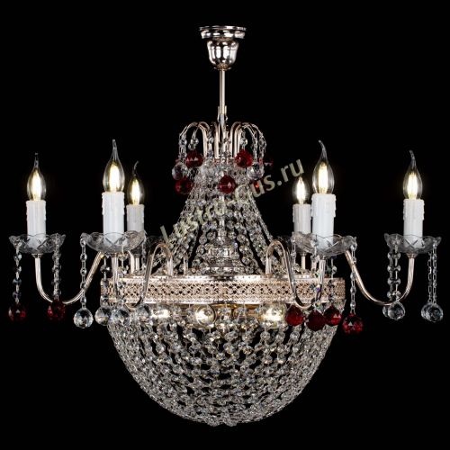Люстра Елизавета №11 Венеция красная в Симферополе Гусь Хрустальный