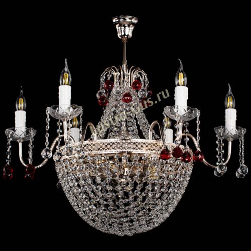 Люстра Елизавета №11 Венеция красная в Симферополе Гусь Хрустальный