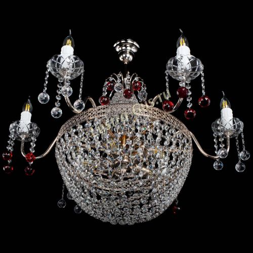 Люстра Елизавета №11 Венеция красная в Симферополе Гусь Хрустальный