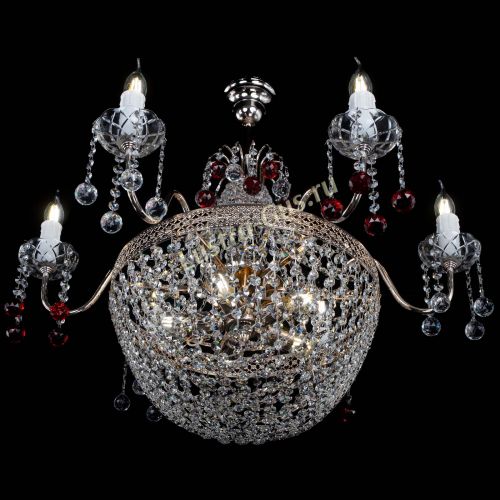 Люстра Елизавета №11 Венеция красная в Симферополе Гусь Хрустальный