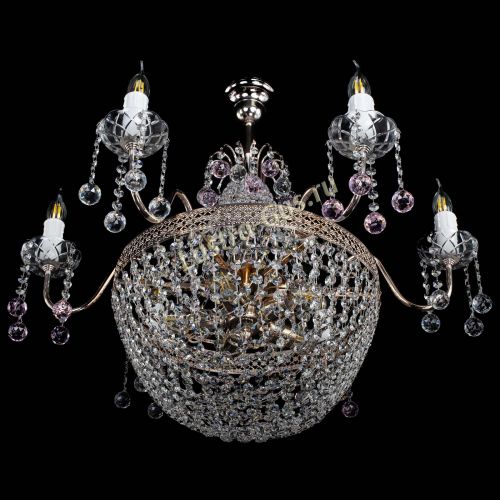 Люстра Елизавета №11 Венеция розовая в Симферополе Гусь Хрустальный