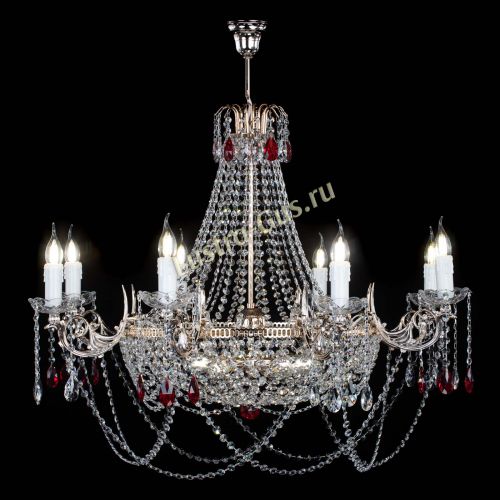 Люстра Елизавета №13 красная в Симферополе Гусь Хрустальный