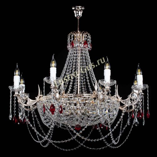Люстра Елизавета №13 красная в Симферополе Гусь Хрустальный