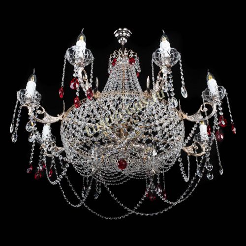 Люстра Елизавета №13 красная в Симферополе Гусь Хрустальный