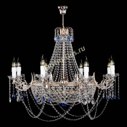 Люстра Елизавета №13 синяя в Симферополе Гусь Хрустальный