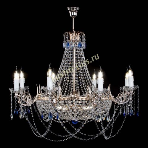 Люстра Елизавета №13 синяя в Симферополе Гусь Хрустальный
