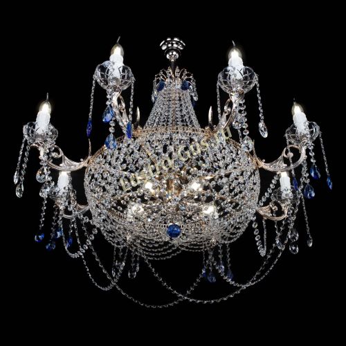 Люстра Елизавета №13 синяя в Симферополе Гусь Хрустальный