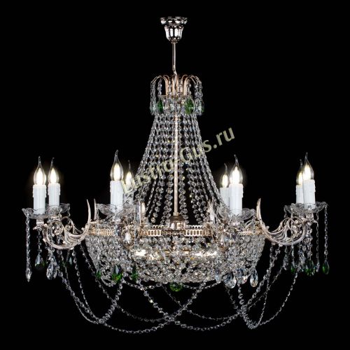 Люстра Елизавета №13 зеленая в Симферополе Гусь Хрустальный