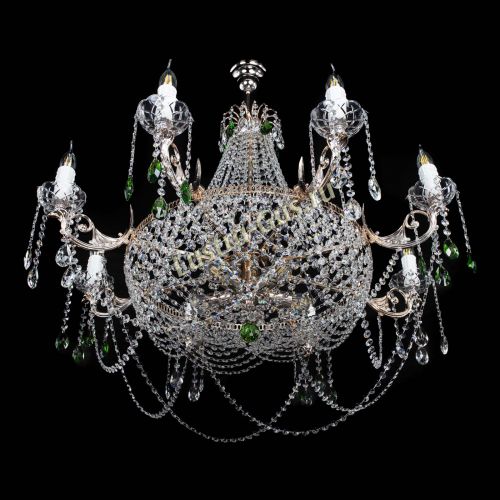 Люстра Елизавета №13 зеленая в Симферополе Гусь Хрустальный