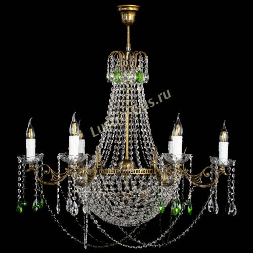 Люстра Елизавета малая №9 под бронзу Зеленая в Симферополе Гусь Хрустальный