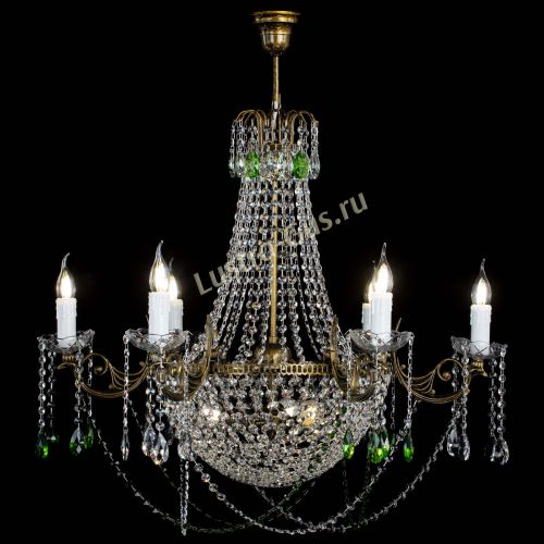 Люстра Елизавета малая №9 под бронзу Зеленая в Симферополе Гусь Хрустальный
