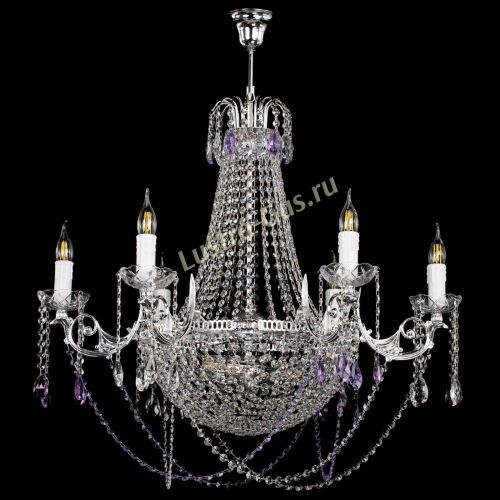 Люстра Елизавета малая №9 фиолетовая в Симферополе Гусь Хрустальный