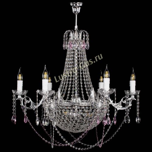 Люстра Елизавета малая №9 розовая в Симферополе Гусь Хрустальный