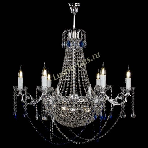 Люстра Елизавета малая №9 синяя в Симферополе Гусь Хрустальный