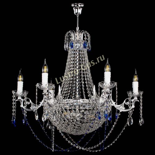 Люстра Елизавета малая №9 синяя в Симферополе Гусь Хрустальный