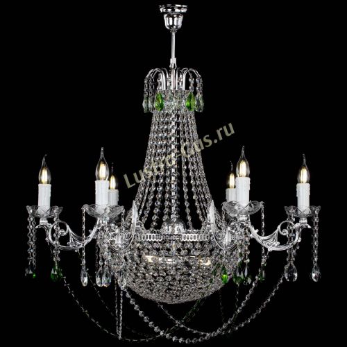 Люстра Елизавета малая №9 зеленая в Симферополе Гусь Хрустальный