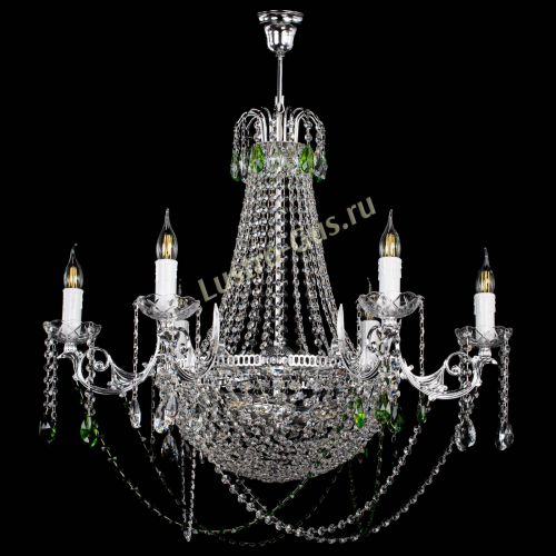 Люстра Елизавета малая №9 зеленая в Симферополе Гусь Хрустальный