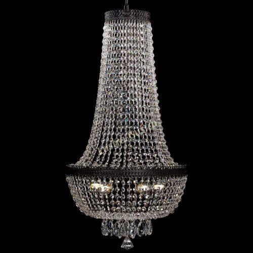 Люстра Флоренция №5 Купол черная удлиненная в Симферополе Гусь Хрустальный