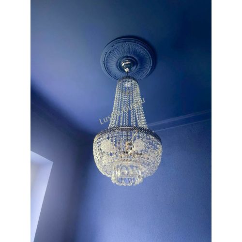 Люстра Флоренция №5 Купол длинный с подвесом в Симферополе Гусь Хрустальный