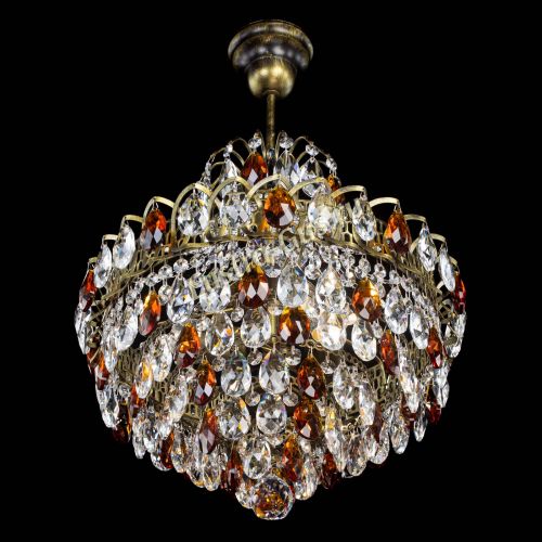 Люстра Грация с подвесом под бронзу Чайная в Симферополе Гусь Хрустальный