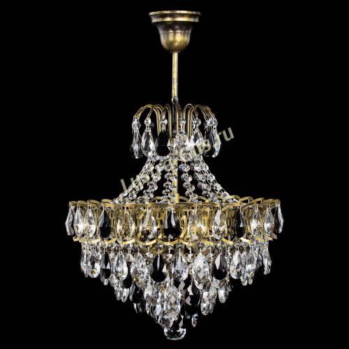 Люстра Грация с подвесом под бронзу Черная в Симферополе Гусь Хрустальный