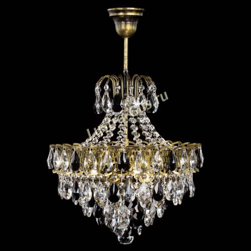 Люстра Грация с подвесом под бронзу Черная в Симферополе Гусь Хрустальный