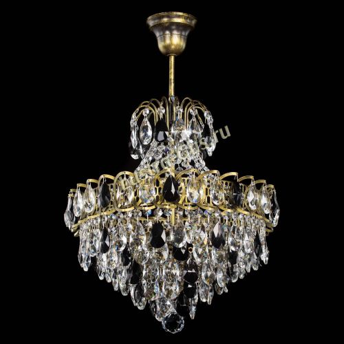 Люстра Грация с подвесом под бронзу Черная в Симферополе Гусь Хрустальный